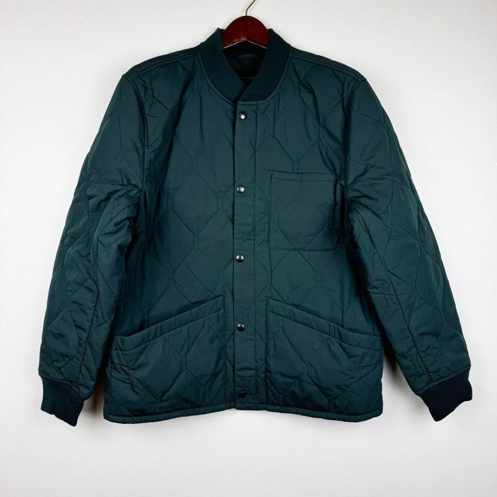 J. Crew Men's Quilted Flight Cotton Blend Jacket PrimaLoft Size M NWT